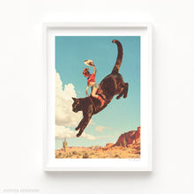 Load image into Gallery viewer, 'Yeehaw Rodeo Cat Cowgirl' Art Print by Vertigo Artography