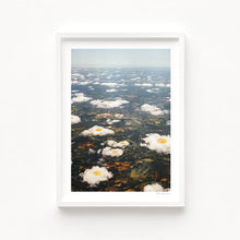 Load image into Gallery viewer, "Eggy Clouds" by Vertigo Artography - a surreal landscape art piece featuring clouds resembling fried eggs. Perfect for contemporary and whimsical art lovers. Unique nature inspired wall art with a touch of whimsy for sale.