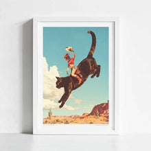Load image into Gallery viewer, 'Yeehaw Rodeo Cat Cowgirl' Art Print by Vertigo Artography