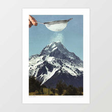 Load image into Gallery viewer, Adding the final baking flourish of icing sugar to the mountain top of Aoraki, Mount Cook New Zealand.