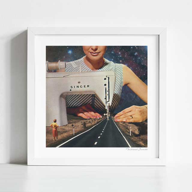 This is how a road gets made Art Print by Vertigo Artography | Surreal