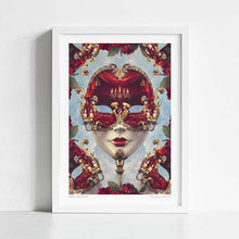 Load image into Gallery viewer, "Floral Decadence" - A luxurious artwork featuring intricate baroque-inspired details and rich floral motifs, perfect for adding elegance and sophistication to any space.Enhance your home or office decor with this captivating artwork, featuring intricate details and rich colors that evoke timeless beauty. Shop now to transform your walls with the luxurious allure of "Floral Decadence."