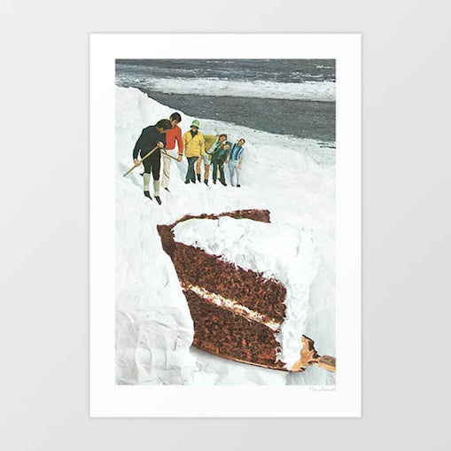 'Glacier Calving Cake' Art Print by Vertigo Artography