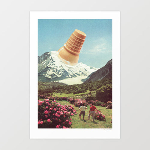 'Ice Cream Peak - Mountain Meltdown' Art Print by Vertigo Artography