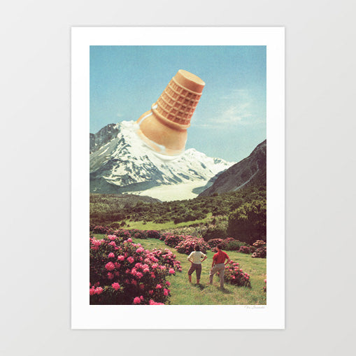Ice Cream Peak - Mountain Meltdown' Art Print by Vertigo Artography |