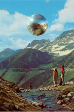 Load image into Gallery viewer, Peak Disco Boogie Art Print by Vertigo Artography | Retro Disco Ball Wall Art 70s Mountain Landscape Decor