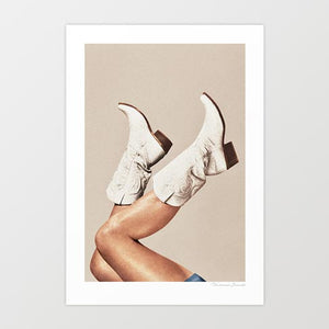 'These Boots - Neutral' Art Print by Vertigo Artography