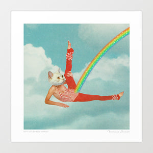 'Kitty's rainbow workout' Art Print by Vertigo Artography