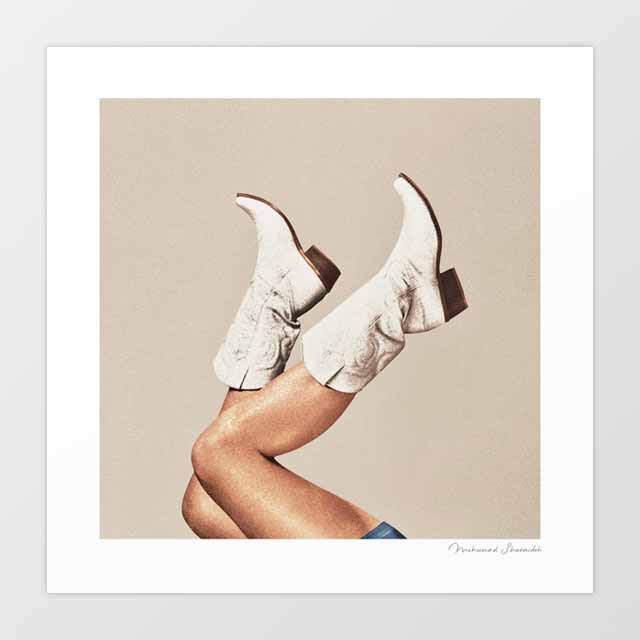 'These Boots - Neutral' Art Print by Vertigo Artography