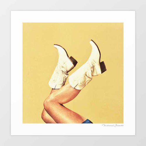 'These Boots - Yellow' Art Print by Vertigo Artography