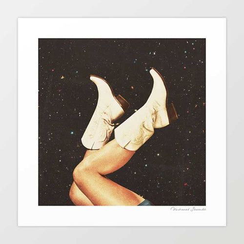 'These Boots - Space' Art Print by Vertigo Artography