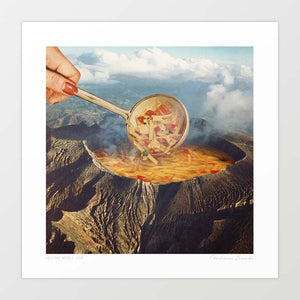 'Volcano Noodle Soup' Art Print by Vertigo Artography