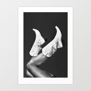 'These Boots - Noir' Art Print by Vertigo Artography