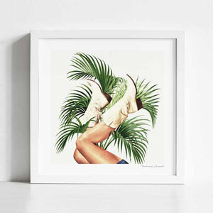 'These Boots - Palm Leaves' Art Print by Vertigo Artography