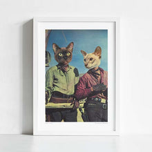 Cargar imagen en el visor de la galería, Cowboy Cats - Double Trouble&#39; Art Print by Vertigo Artography