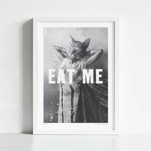 'Eat Me - Cat Portrait' Art Print by Vertigo Artography