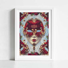 Load image into Gallery viewer, &#39;Floral Decadence&#39; Venetian Mask Art Print by Vertigo Artography