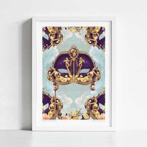 'Floral Extravagance' Venetian Mask Art Print by Vertigo Artography.