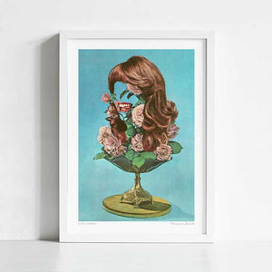 'Floral portrait' Art Print by Vertigo Artography