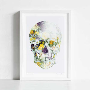 'Skull bouquet B' Art Print by Vertigo Artography